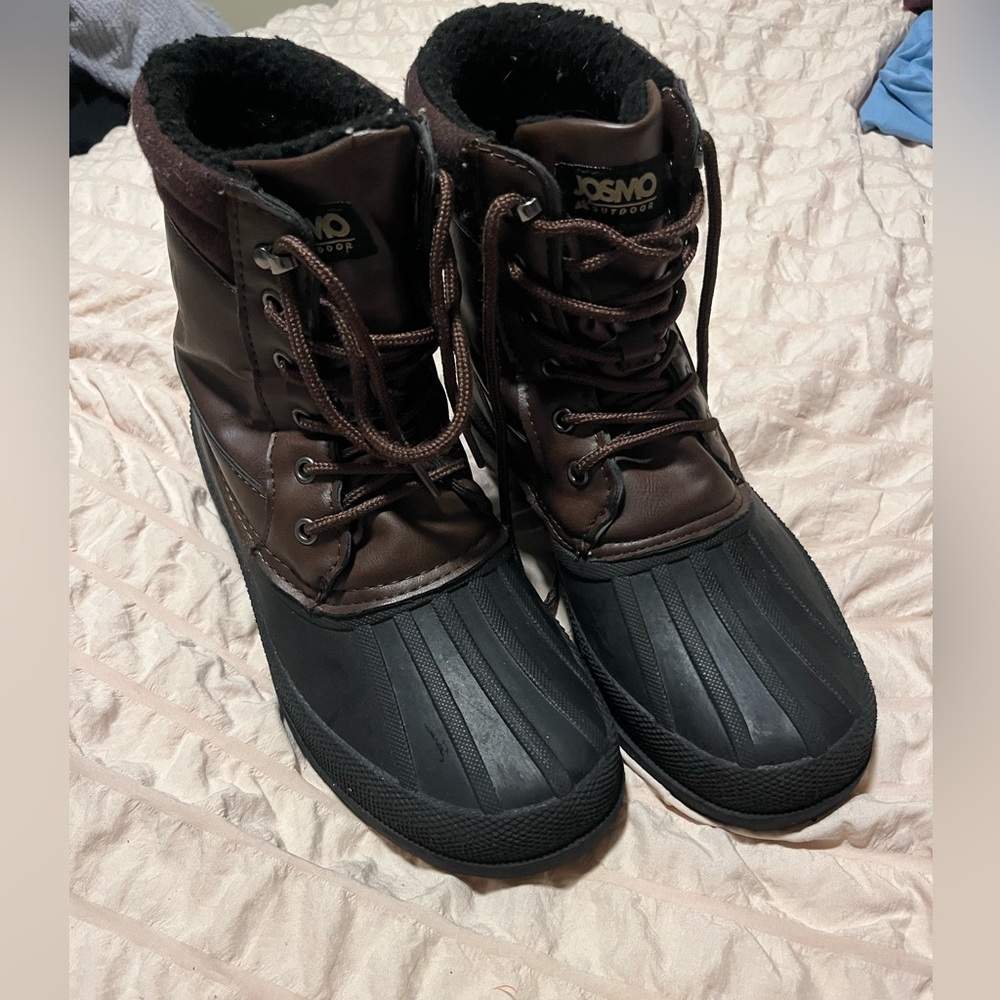 Josmo Men's Brown and Black Rain Boots